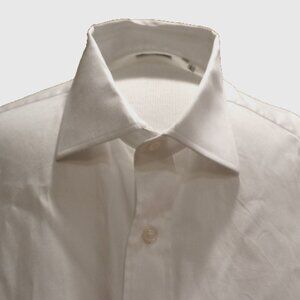 Nearly New CHARVET Men's White Dress Shirt, Size Large 44 1/2, 17 1/2